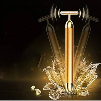 24K Gold Energy Beauty Bar - Electric Facial Massage Roller