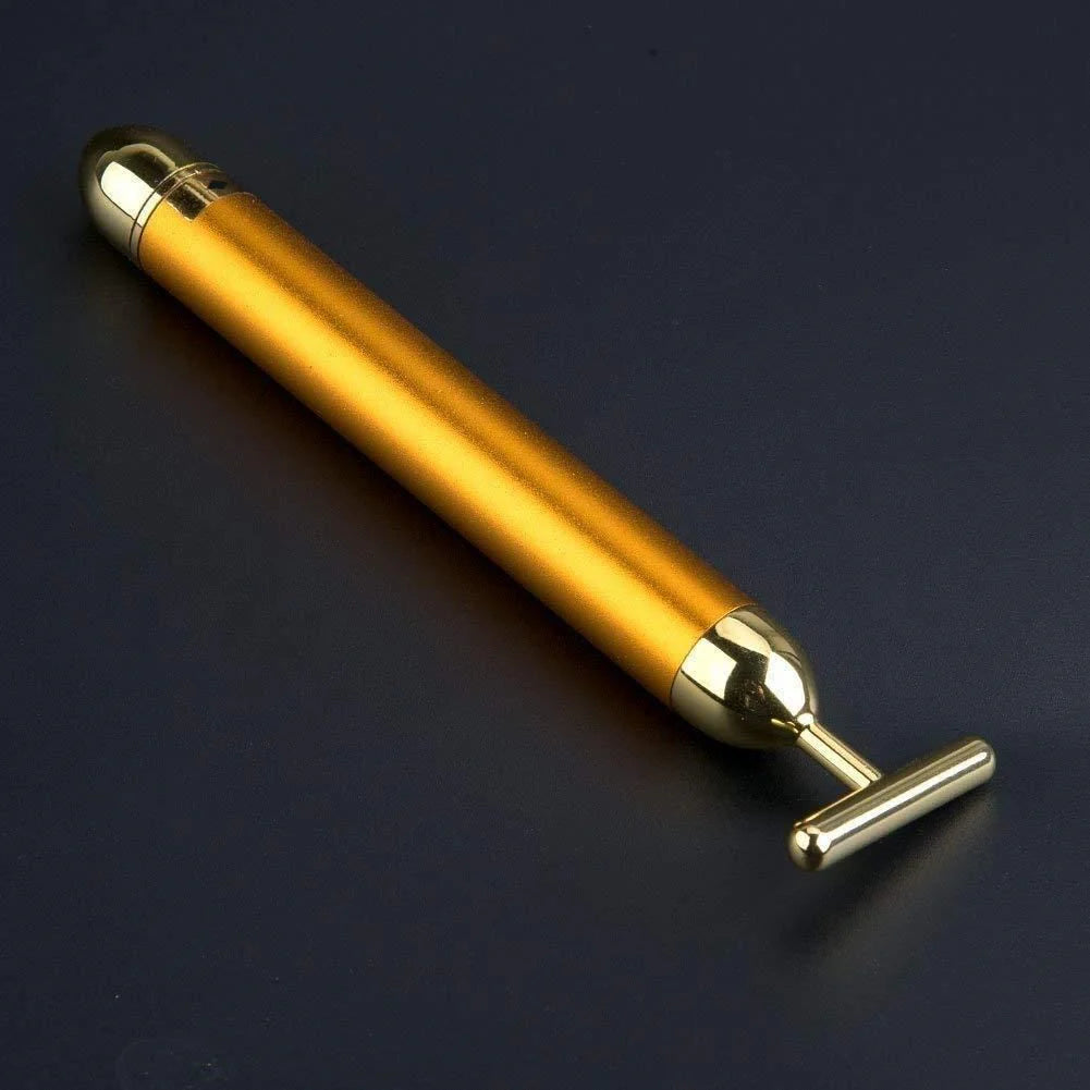 24K Gold Energy Beauty Bar - Electric Facial Massage Roller