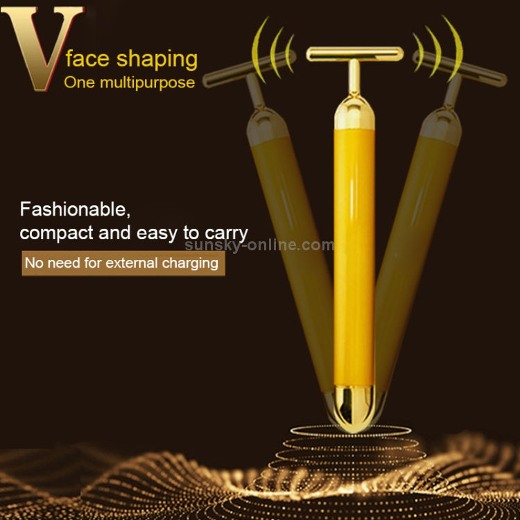 24K Gold Energy Beauty Bar - Electric Facial Massage Roller